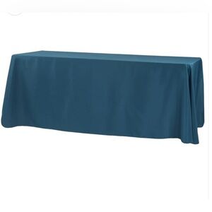 Navy Polyester Oblong Rectangular Banquet Tablecloth 90” x 156” - 4 total